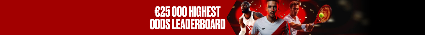 €25,000 Tackle the Highest Odds Leaderboard